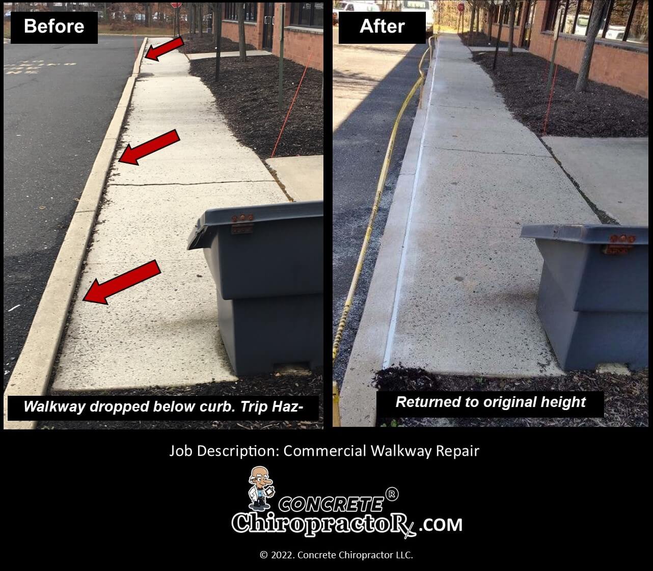 Before and After Photos, Concrete Chiropractor