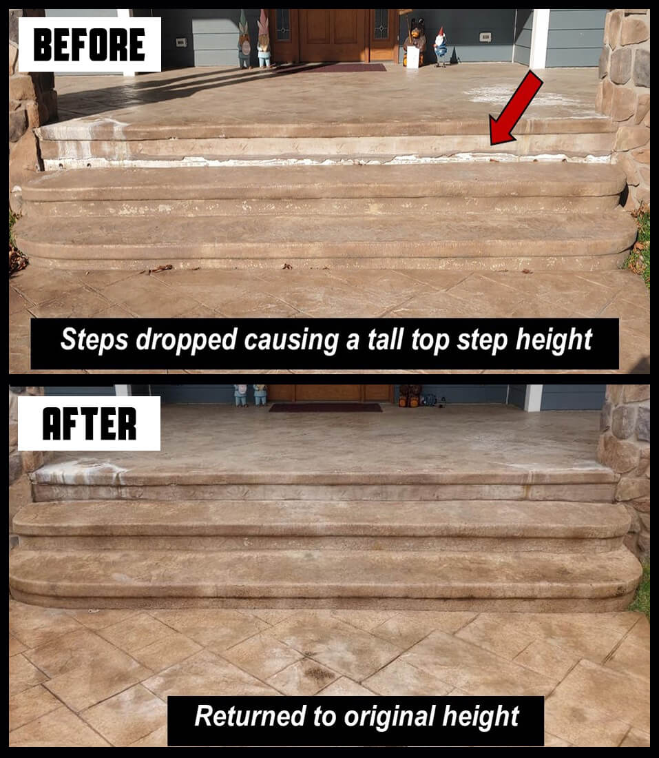 Concrete Step Leveling and Repair, Concrete Chiropractor