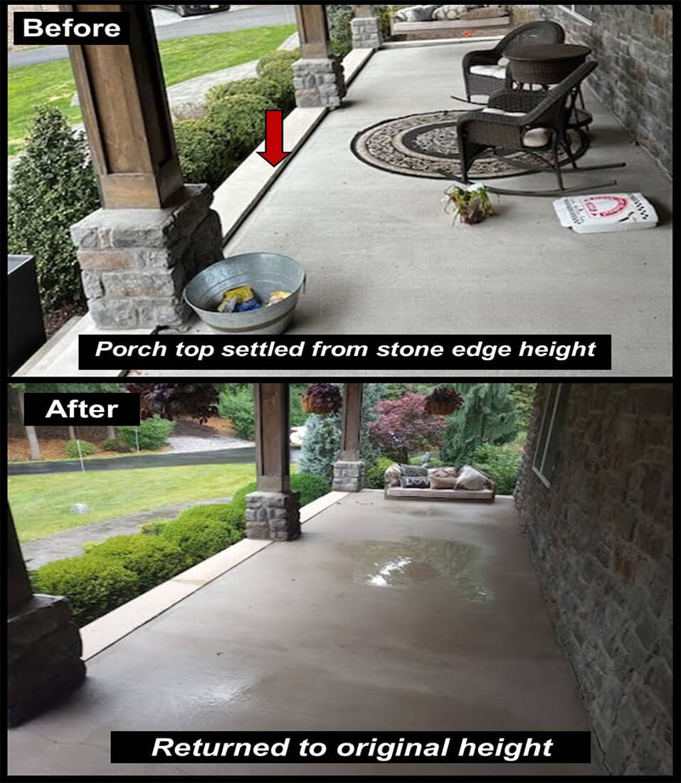 Concrete Porch Leveling & Repair Concrete Chiropractor