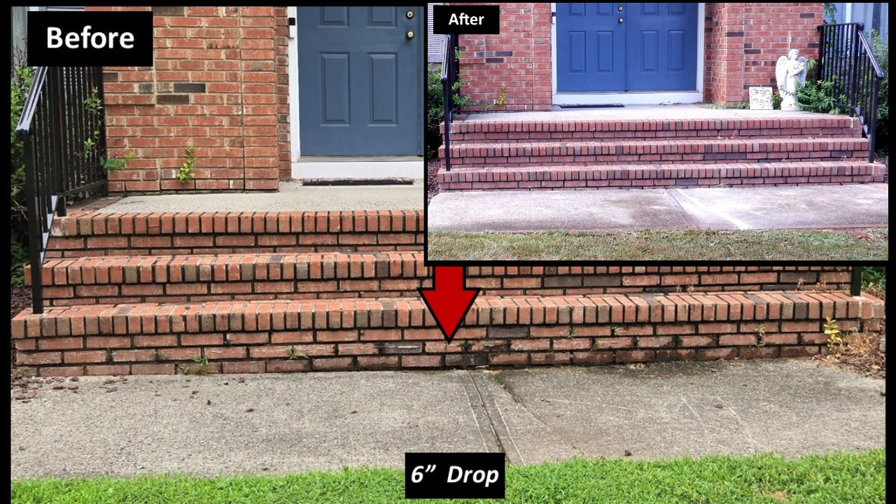 How We Fixed a Sunken Concrete Walkway for a Client in Branchburg, NJ, Concrete Chiropractor