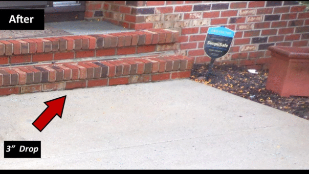 after photo of an Uneven Concrete Walkway in Ewing, NJ