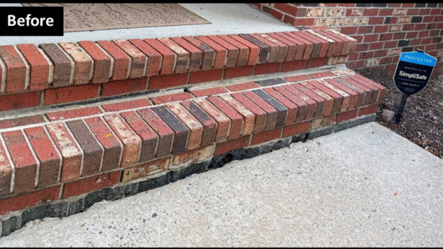 Before photo of an Uneven Concrete Walkway in Ewing, NJ