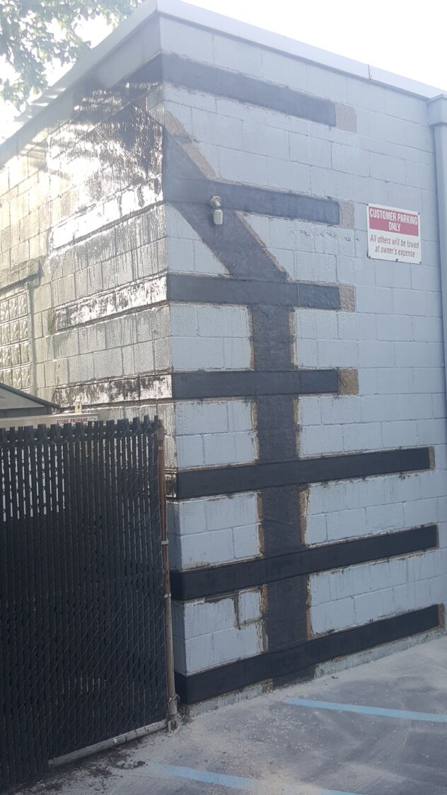 How We Fix a Cracked Concrete Block Wall at B & G Gulf in Holmdel, NJ, Concrete Chiropractor