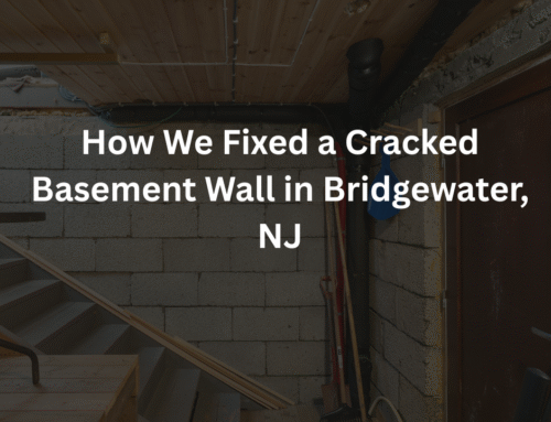 How We Repaired a Bowing Concrete Block Wall in Hillsborough, NJ, Concrete Chiropractor