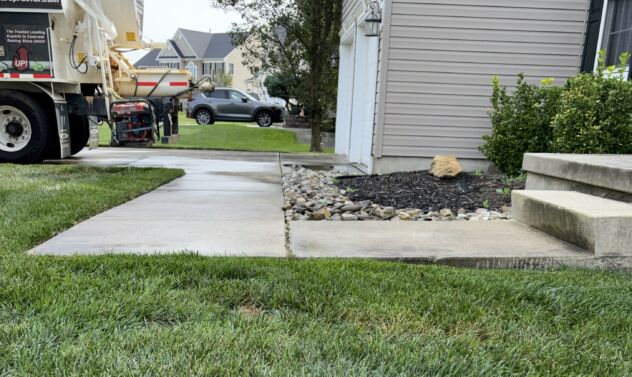 How We Raised a Sunken Concrete Walkway in Sewell, NJ, Concrete Chiropractor