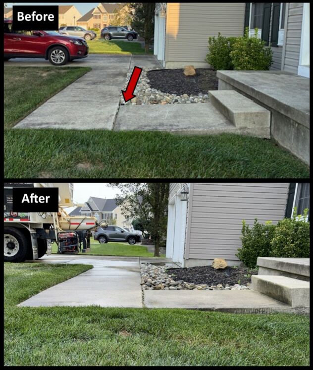 How We Raised a Sunken Concrete Walkway in Sewell, NJ, Concrete Chiropractor